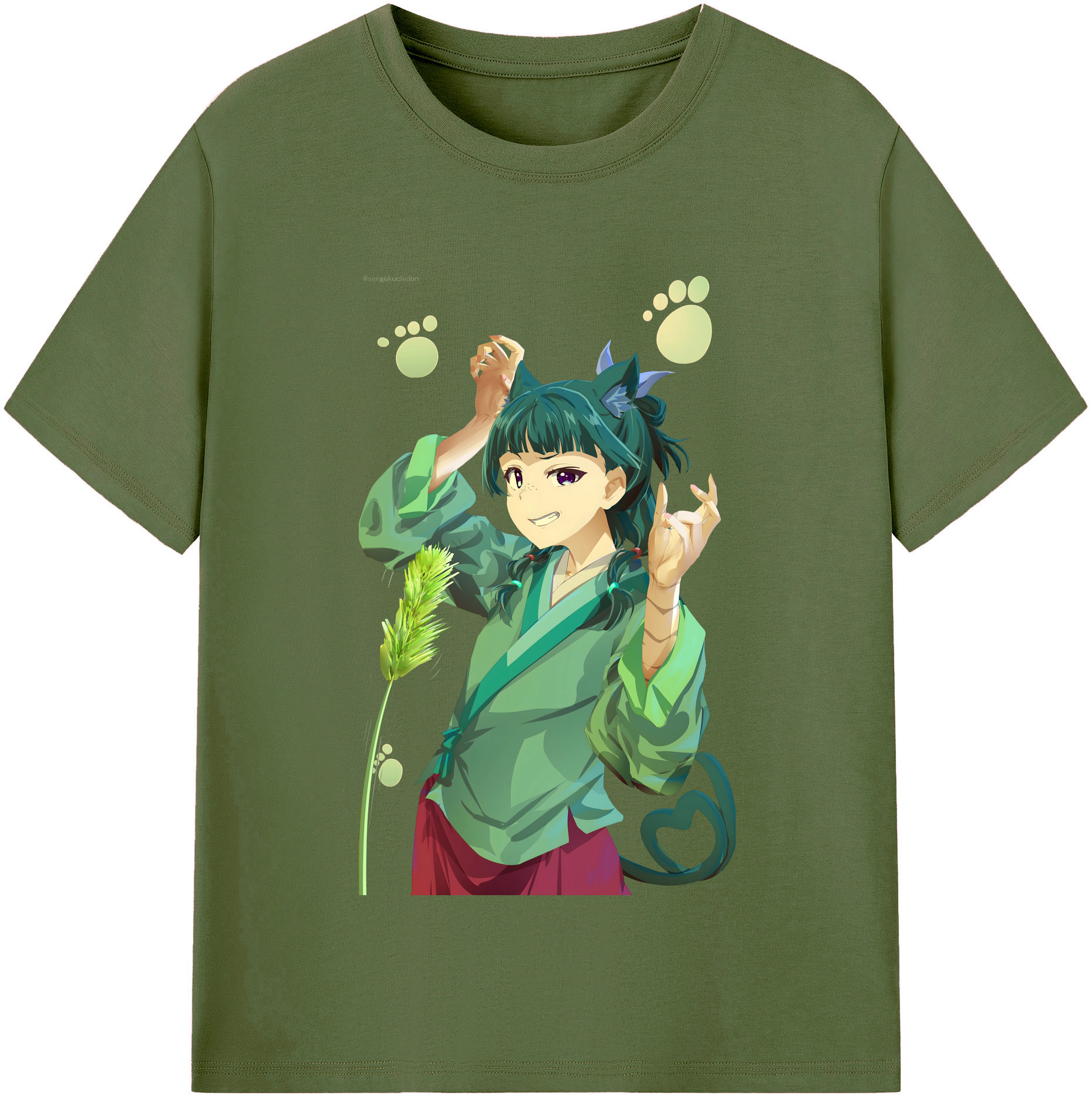 （画像用） 薬屋のひとりごと The Apothecary Diaries 綿100％半袖Tシャツ（フロントプリント）